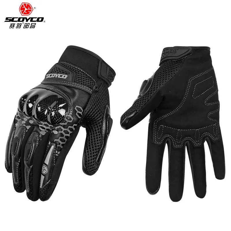 

SCOYCO Motorcycle Gloves Motocross Gloves Carbon Fiber Protective Moto Gloves Luva Couro Motoqueiro For Men And Women