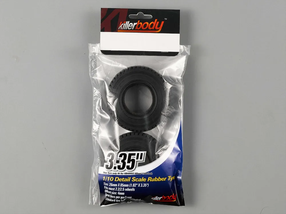 Детали Killerbody 48691 1/10 резиновая шина 3 35 дюйма подходит для KB48693 Wheel 1 68 дюймов (1/10 Toyotaa