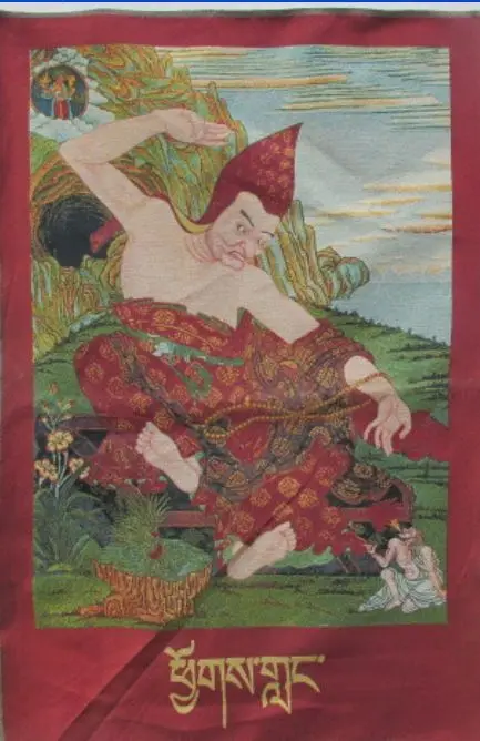 

35.46' /Tibet and Nepal silk embroidery thangka exorcism Buddha goddess of mercy