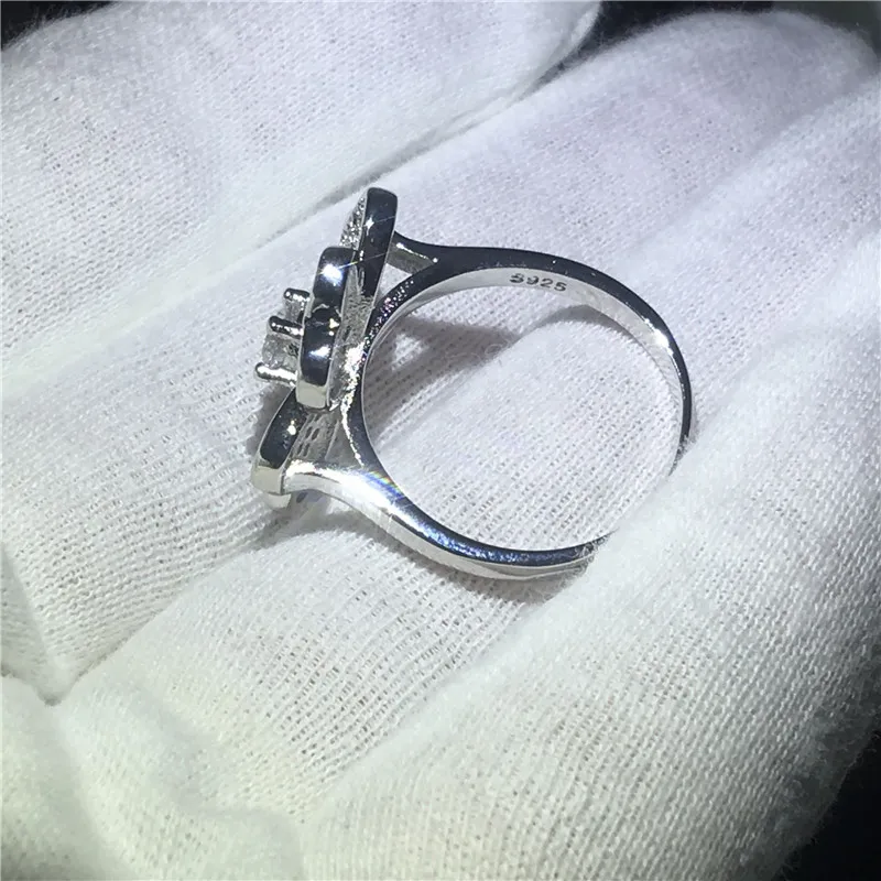 Роскошный цветок ювелирные изделия Юбилей обручальное кольцо для женщин 5A