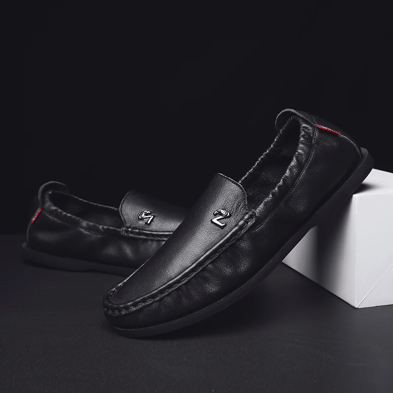 Мужские Мягкие Мокасины NINYOO мокасины из натуральной кожи белого цвета дышащие