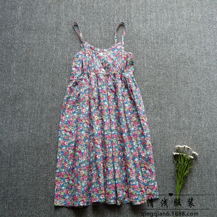 Сарафаны С НАБОРНЫМИ БРЕТЕЛЬКАМИ Ситца Дешевые Одежда Китай летнее платье 2019