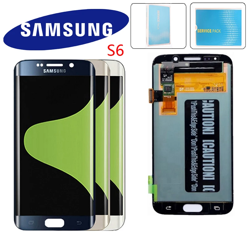 5," Super AMOLED Замена для Samsung Galaxy S6 G920 G920F G920FD SM-G920F ЖК-дисплей с сенсорным экраном в сборе с рамкой