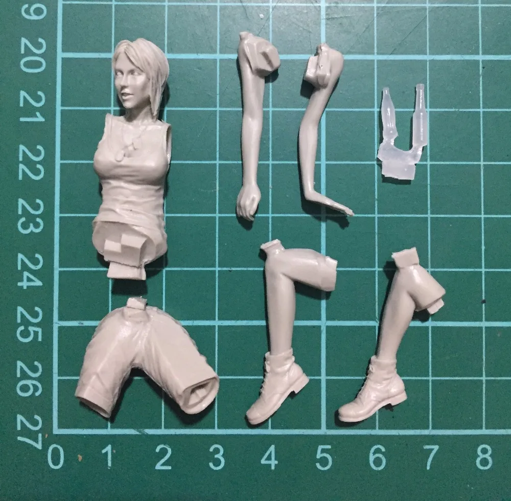 1/20 масштаб неокрашенные смолы фигура девушка на земле | Игрушки и хобби