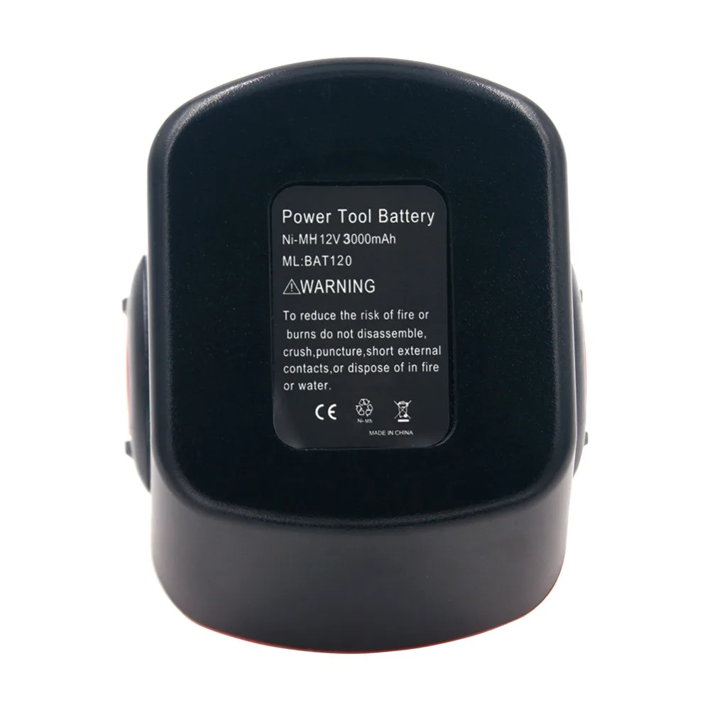 BAT043 BAT045 BAT120 3000mAh Nimh Ni-MH 12 V Аккумуляторная батарея для Bosch 12 V дрель GSR12VE-2 PSR12VE-2 2607335273