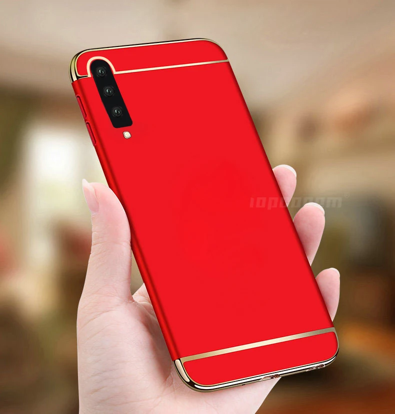 Для samsung Galaxy A7 чехол Роскошный 3 в 1 Жесткая задняя крышка из ПК для телефона Galaxy A750 чехол для samsung A7 A750F SM-A750F Coque