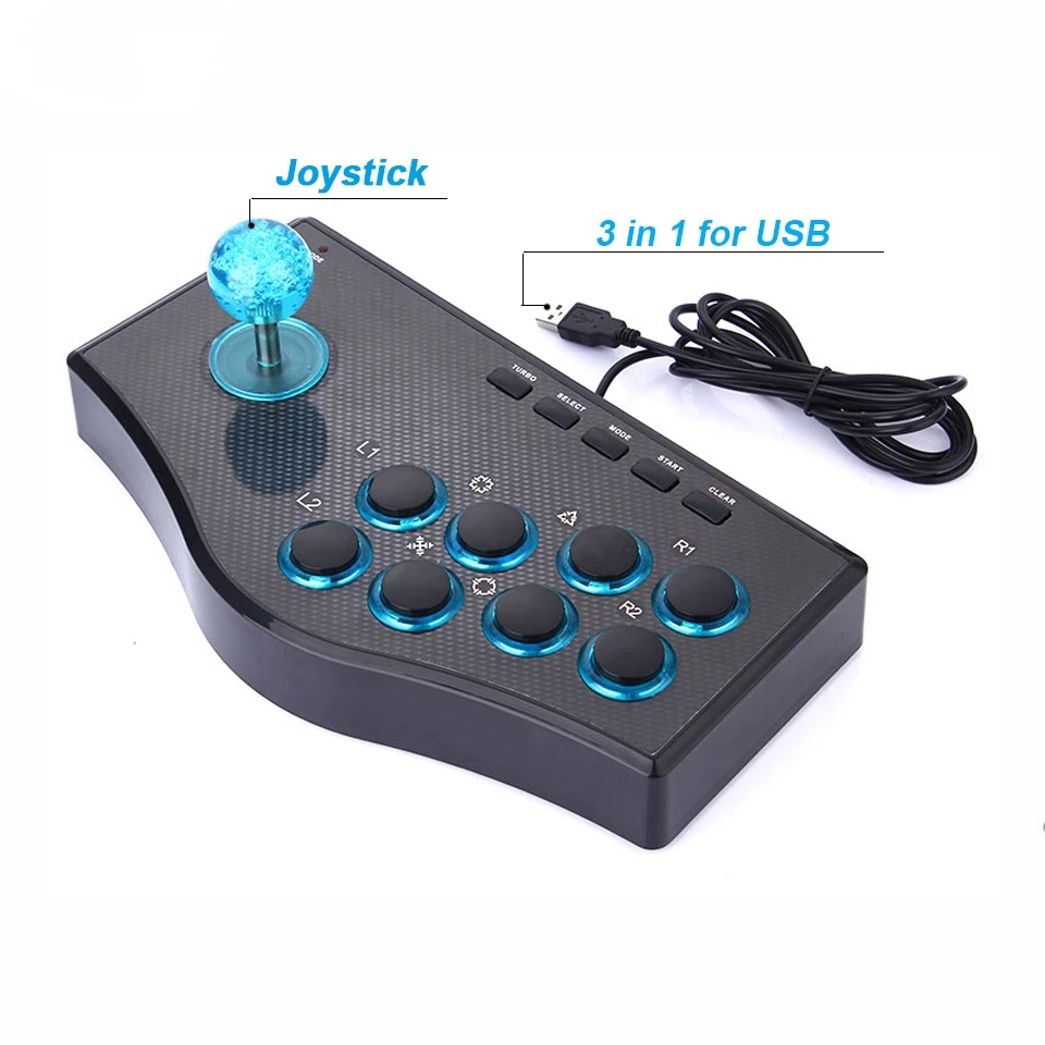 USB джойстик для ПК TSINGO игровой контроллер 3D Rocker PlayStation3 уличная игра Боевая палка