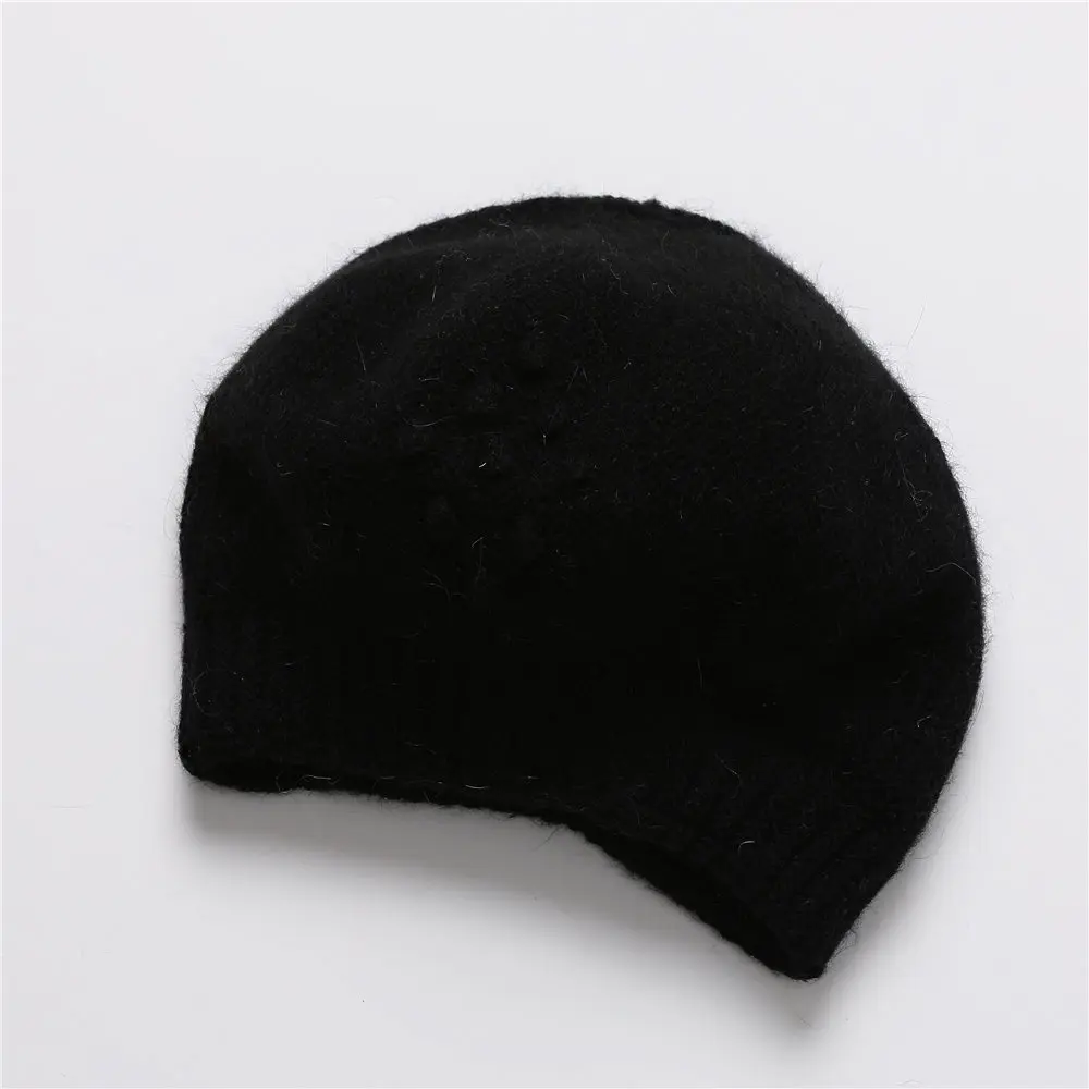 Женский Зимний вязаный головной убор теплая Повседневная Мягкая однотонная
