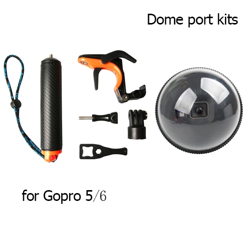 for gopro 5 6 TUYU водостойкий SJ6 купольный порт для SJCAM SJ6 SJ7 камера полусферический аксессуары для корпуса 30 м купольная камера водостойкий купол - Цвет: for gopro 5 6