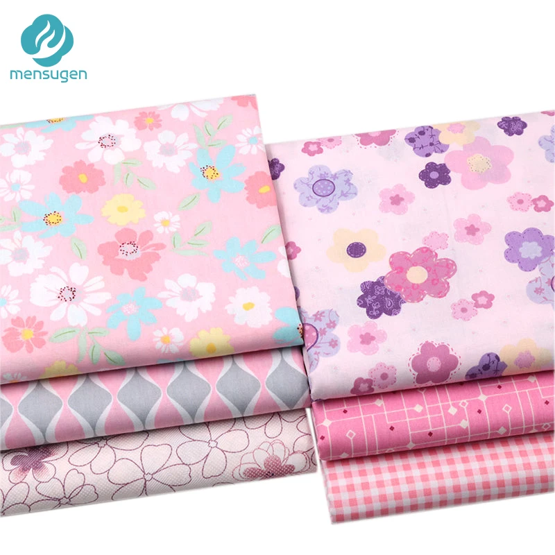 Тканевая ткань из 100% хлопка в клетку с розовыми цветами для детской юбки платьев