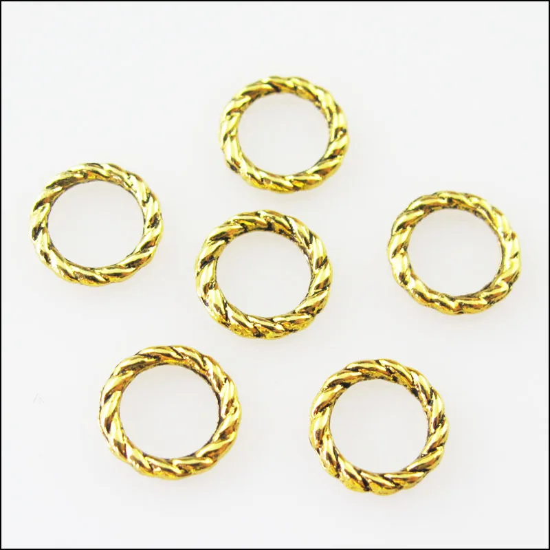 Модные антикварные круглые бусины-разделители золотого цвета 180 шт. 8 мм |