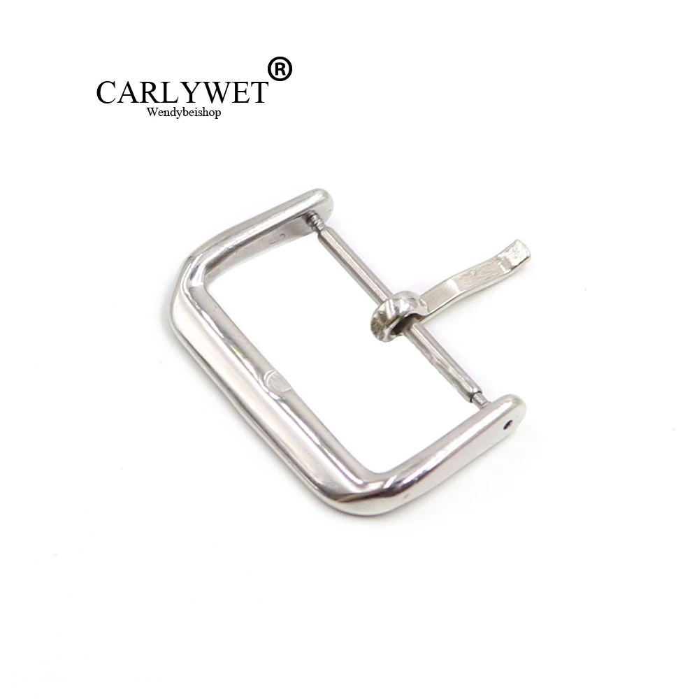 CARLYWET 14 16 18 20 22 мм сменный 2 язычок пряжка из нержавеющей стали для ремешка часов