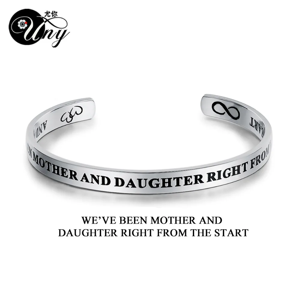 Вдохновляющие ювелирные браслеты UNY из сердца браслет нержавеющей стали 316L