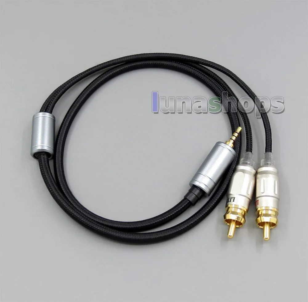 Тканевый вплетенный аудиокабель LN006073 60 см OD 5 мм 2 TRRS к RCA для Astell & Kern AK240 AK380