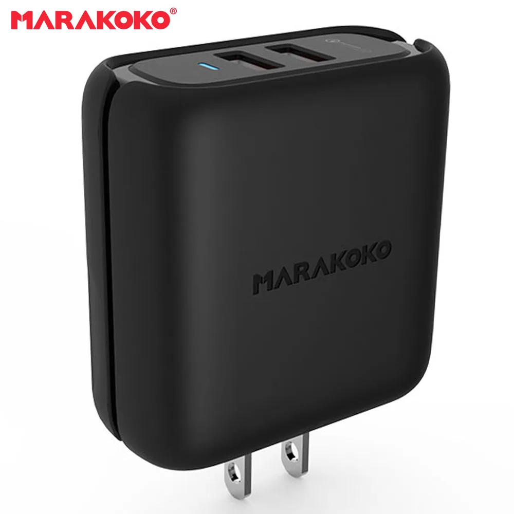 Marakoko MA22 Dual USB 36W Output Power Adapter US Plug Portable Quick Charger with 2 QC3.0 Ports for iPhone 7 Samsung j5 | Мобильные