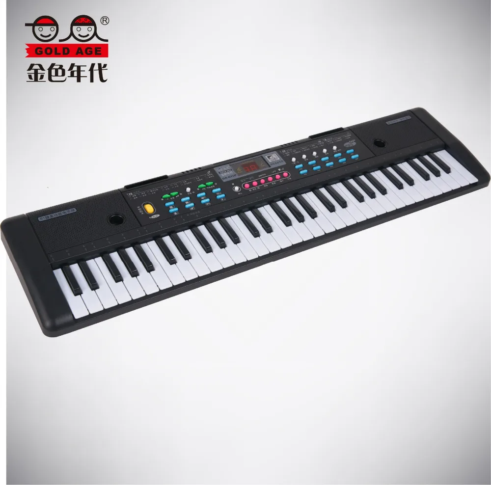 61 клавиши Электрический органная музыкальная клавиатура пианино с микрофоном