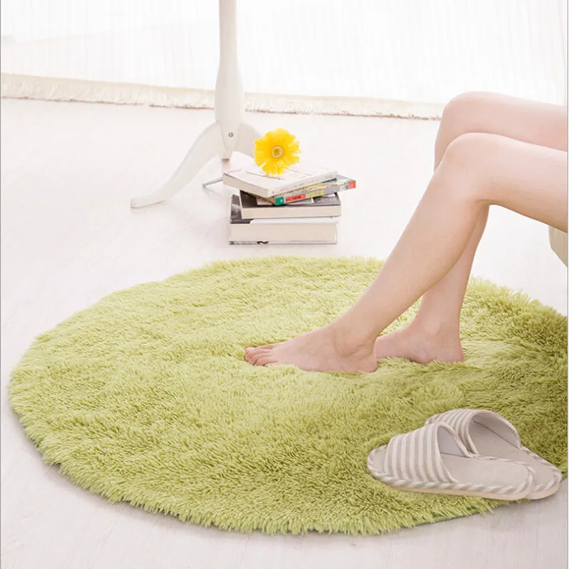 Бесплатная доставка Нескользящие плотные большие круглые напольные ковры 100*100*4 5