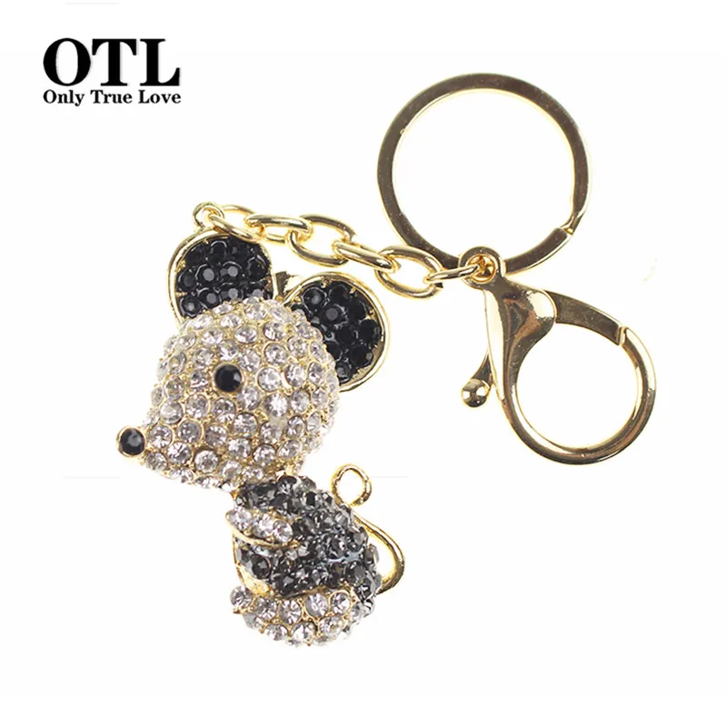 2016 милый брелок для ключей с мышкой кристаллами и стразами металлическая сумка