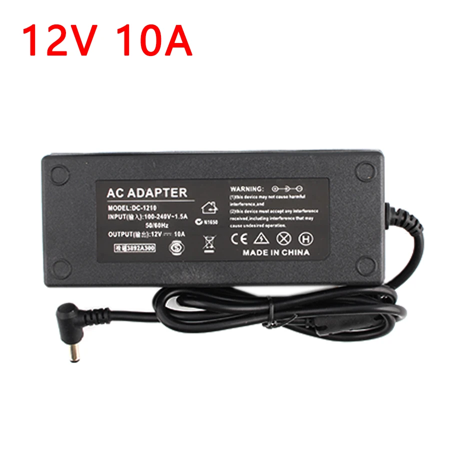 12V 10A AC-DC 220 В до 12 В Питание 12V 1A 2A 3A 5A 6A 8A трансформатор регулируется Мощность адаптер переключения Зарядное устройство для детей возрастом от 12V светодиодные лампы - Цвет: 12V 10A