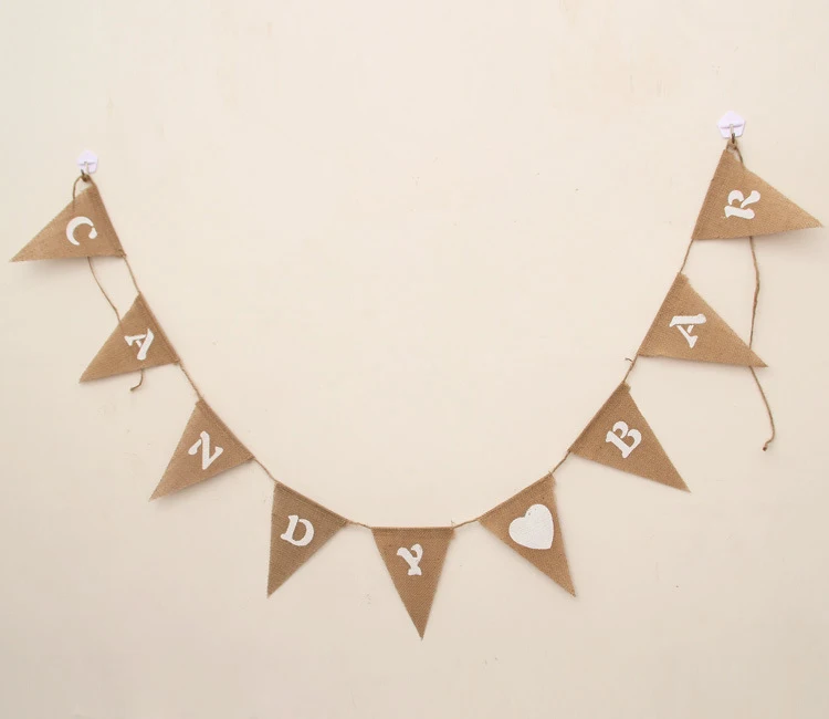 Конфеты любовь бар льняной флаг баннер для свадебного мероприятия и вечеринки