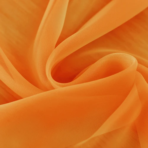 Orange Однотонные короткие тюлевые шторы NAPEARL из вуали, прозрачные Радужные капли, для кухни, ткань для спальни, элегантная панель, универсальные занавески - Цвет: Orange