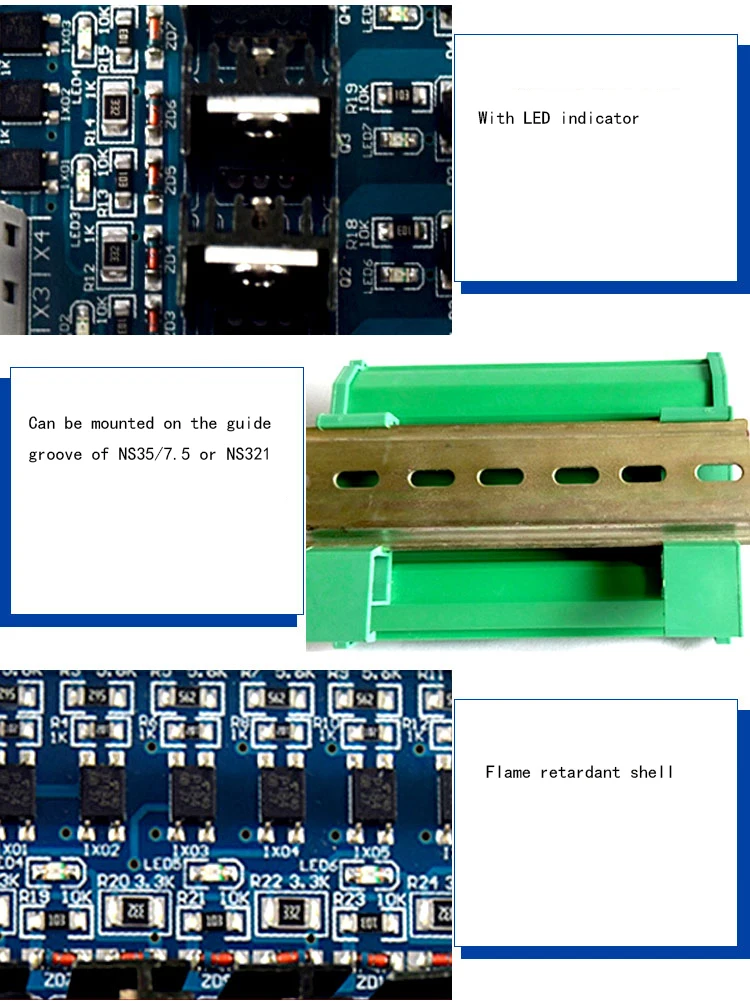 16-way PLC DC Плата усилителя диафрагма изоляции реле защиты доска RC анти-всплеск Реле плата питания