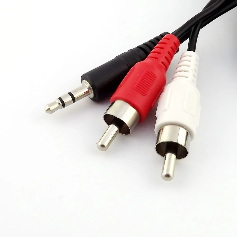 10 шт. 5 м 3 мм штекер стерео в 2x RCA Phono аудио AV видео адаптер Соединительный кабель |