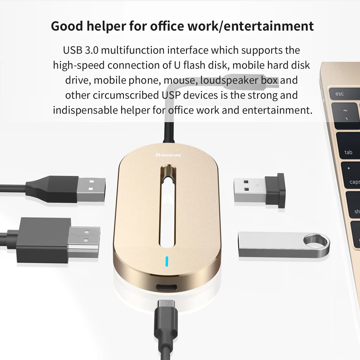 Baseus универсальный концентратор типа c преобразователь мужчин hdmi usb 3.0 type-c женский