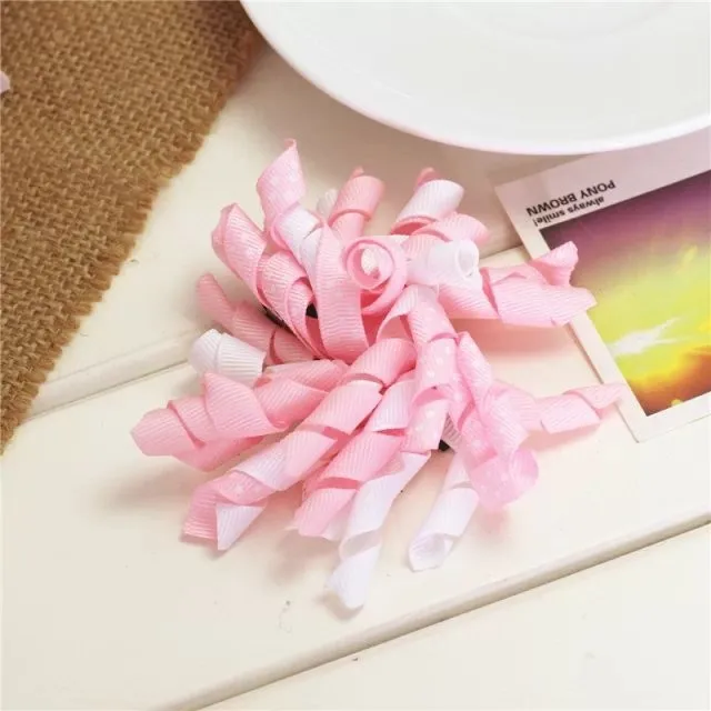 Ленточные цветы ручной работы заколки для волос с бантом девочек детские в