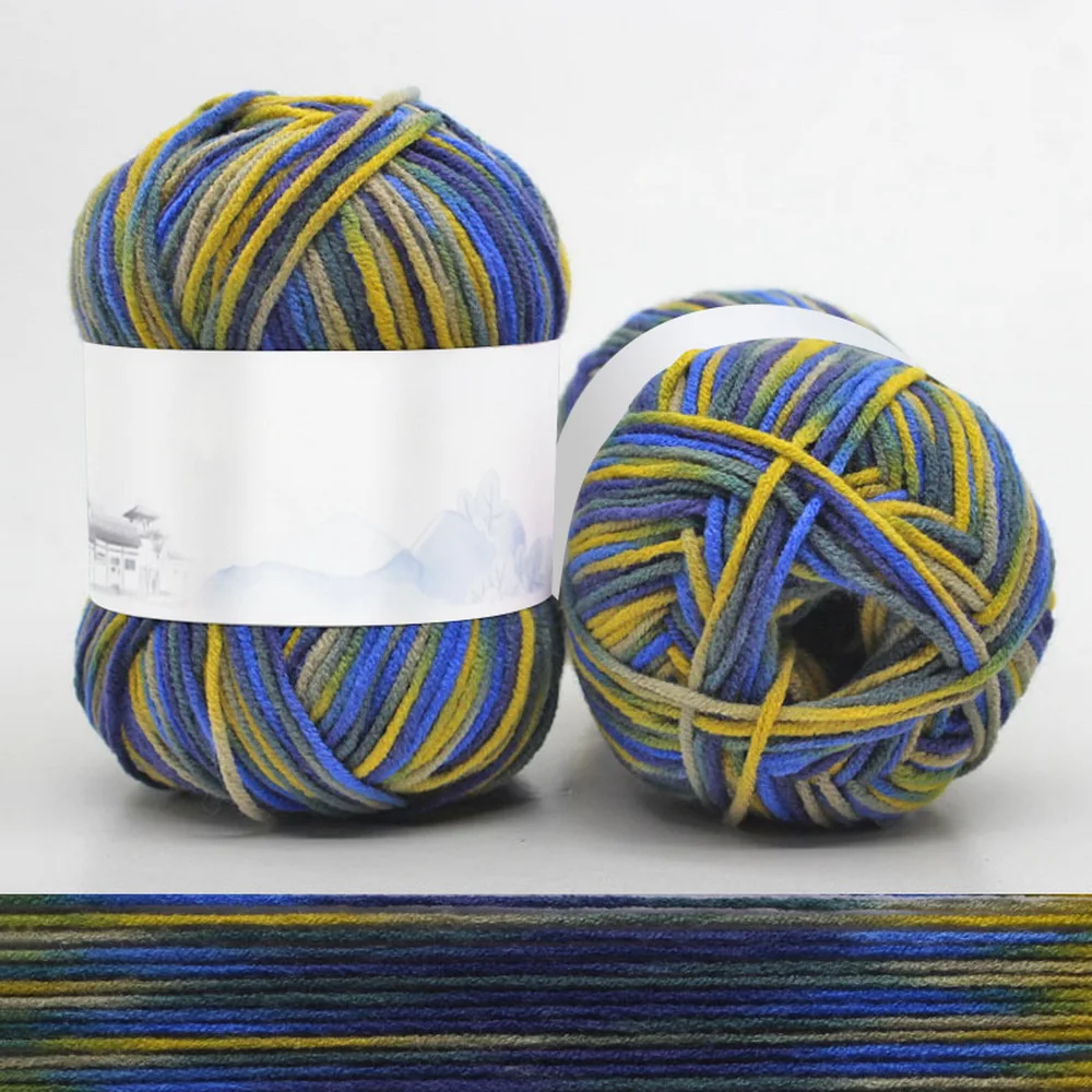 7 1 P/50 г вязание крючком молочный мягкий детский хлопок шерсть пряжа ручной вязки пряжа DIY ремесло вязаный свитер шарф шапка - Цвет: 7