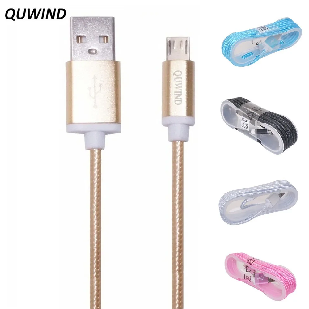 Кабель зарядный QUWIND нейлоновый Micro USB Type c 1 5 м футов для iPhone 6 7 8 X Samsung S8 S9 HuaWei P9 P10 P20