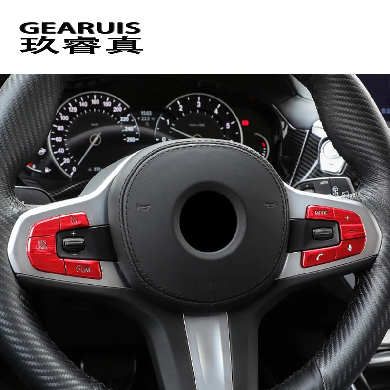 Автомобильный Стайлинг крышки кнопок рулевого колеса отделка наклейки