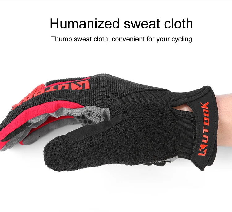 KUTOOK, мужские перчатки для велоспорта, женские, полный палец, MTB, шоссейные, велосипедные перчатки с сенсорным экраном, для спорта на открытом воздухе, велосипедные перчатки с гелевой подкладкой, перчатки с лайкрой