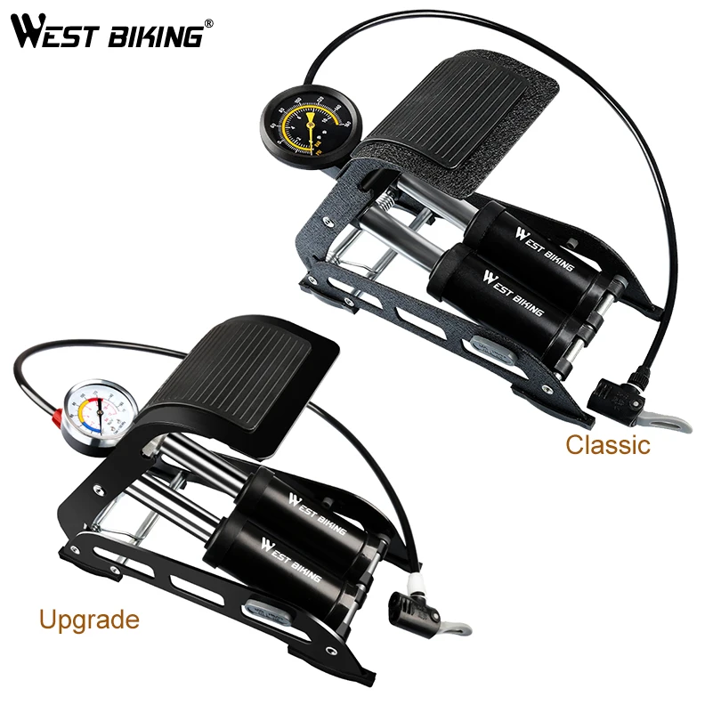 Портативный велосипедный напольный насос WEST BIKING велосипедные Ножные насосы