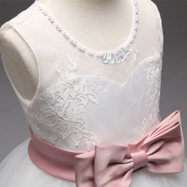 Новинка 2018 белое платье принцессы костюмы для девочек кружевное вечернее