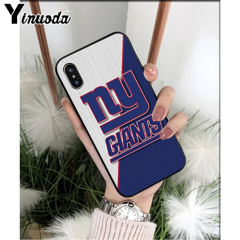 Yinuoda New York Giants TPU мягкие Аксессуары для телефонов Чехол для iPhone 6S 6plus 7 7plus 8 8Plus X Xs MAX 5 5S XR