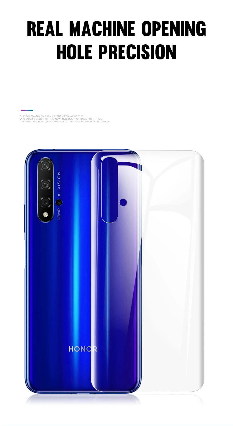 9D пленка для полного покрытия для huawei Honor 20 Pro защита для экрана Гидрогелевая Передняя пленка+ задняя пленка+ стекло для объектива камеры для Honor 20
