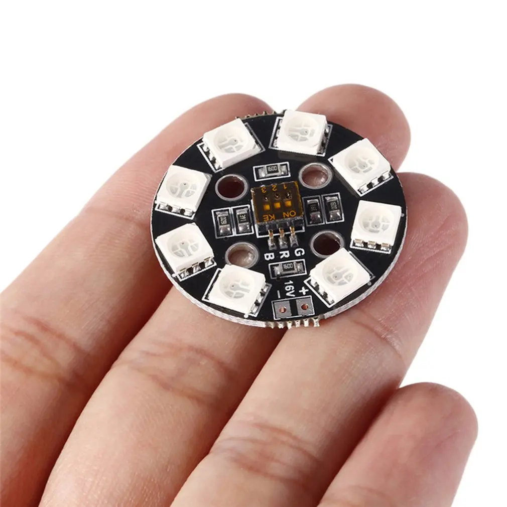 Matek RGB светодиодный круглый щит 7 цветов X8 16 В часть для FPV RC мультироторный