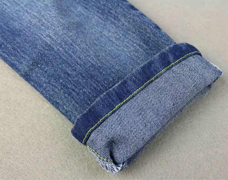 Мальчика Полная Длина сплошной синий цвет джинсы с карманом кнопка простой Стиль