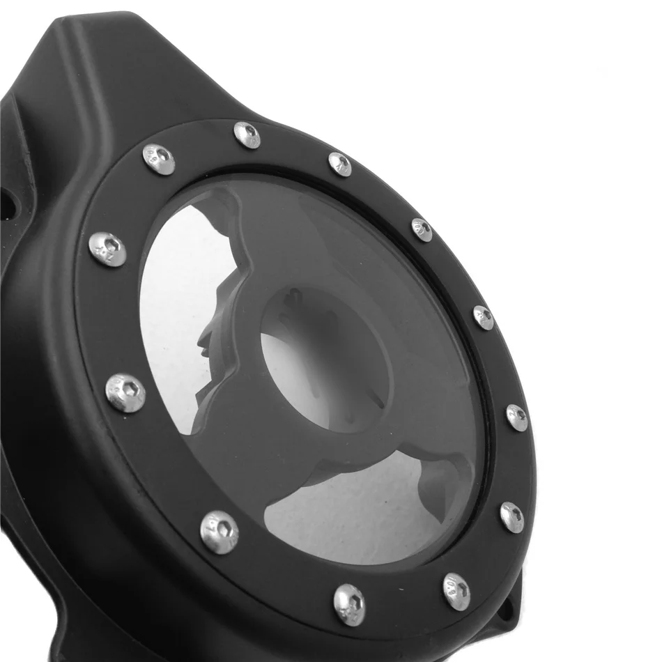 Aftermarket мотоциклетные части стекло Прозрачная крышка статора двигателя для Suzuki GSX1300R Hayabusa 1999-2013 Черный