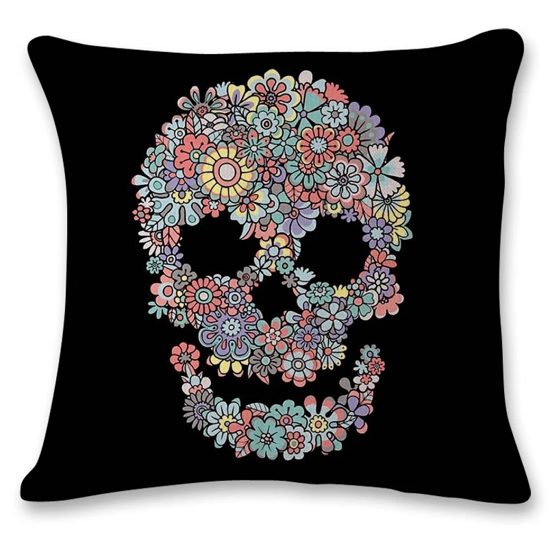 ПОДУШКА ДЛЯ ОПОРЫ ПОЯСНИЦЫ ОФИСНОГО КРЕСЛА С ЕВРОПЕЙСКИМИ И АМЕРИКАНСКИМИ КАРТУННЫМИ ЧЕРЕПАМИ, ФОТОКАСТОМИЗИРОВАННАЯ, НА ЧЕХЛЕ ИЗ ЛЬНА С ПЕЧАТЬЮ.