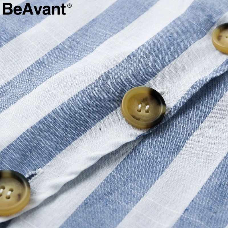 BeAvant V образным вырезом летнее платье в полоску для женщин Повседневное короткий