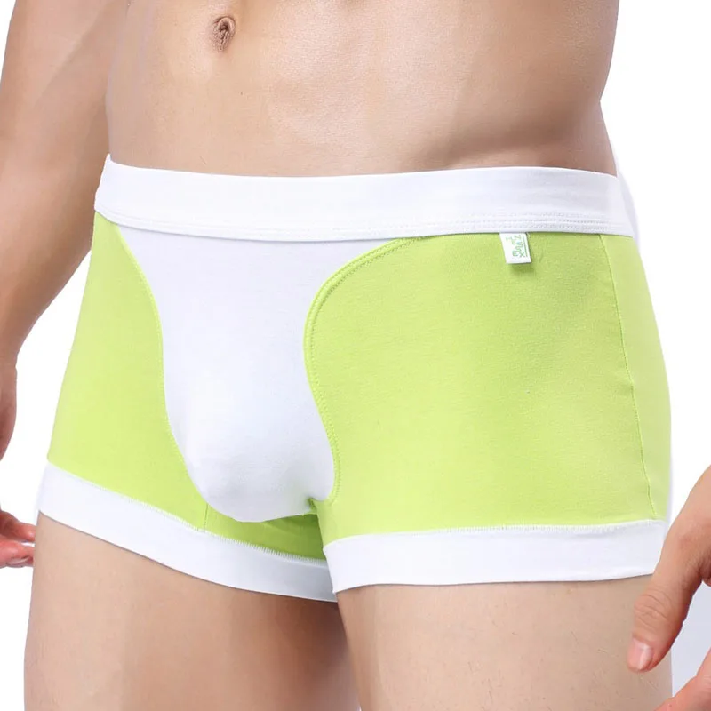 green Бренд EXILIENS, мужские боксеры, мужское нижнее белье, хлопок, Cueca Masculina, боксеры, боксеры, Hombre, трусы, пэчворк, размеры M-2XL, 112001 - Цвет: green