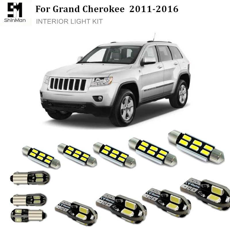 Shinman 14 шт. ErrorFree авто светодиодные лампы салона автомобиля Светильник Комплект