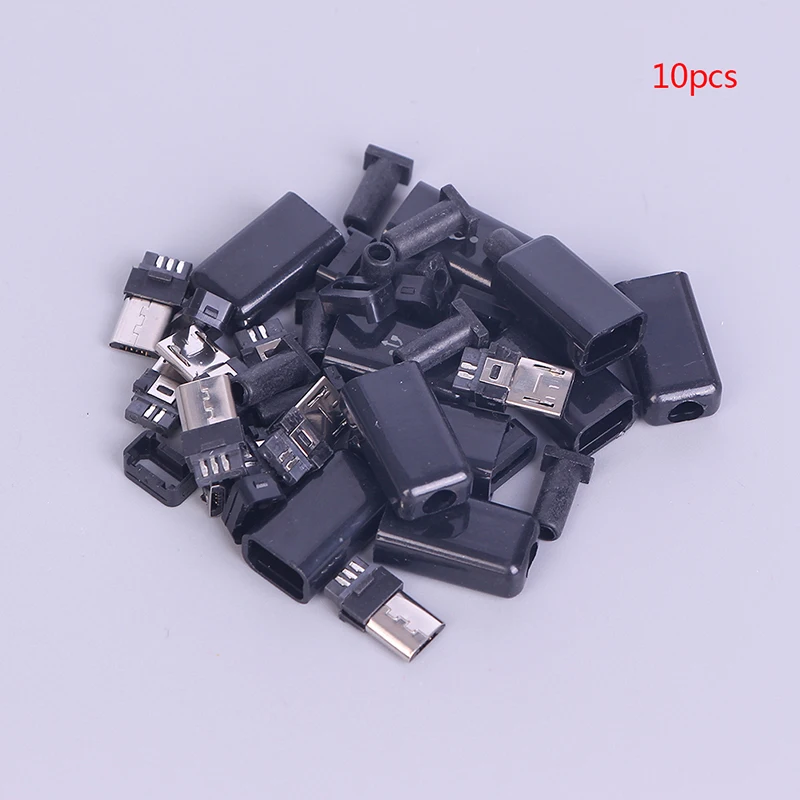 10 шт./компл. DIY Micro USB сварочный Тип папа 5 контактный разъем пластиковый чехол