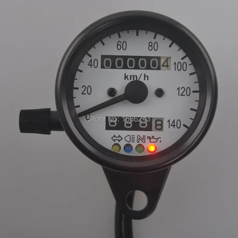 12 V одометр мотоцикла светодиодный Спидометр с фоновой подсветкой Байк крейсер "Old School" Универсальный