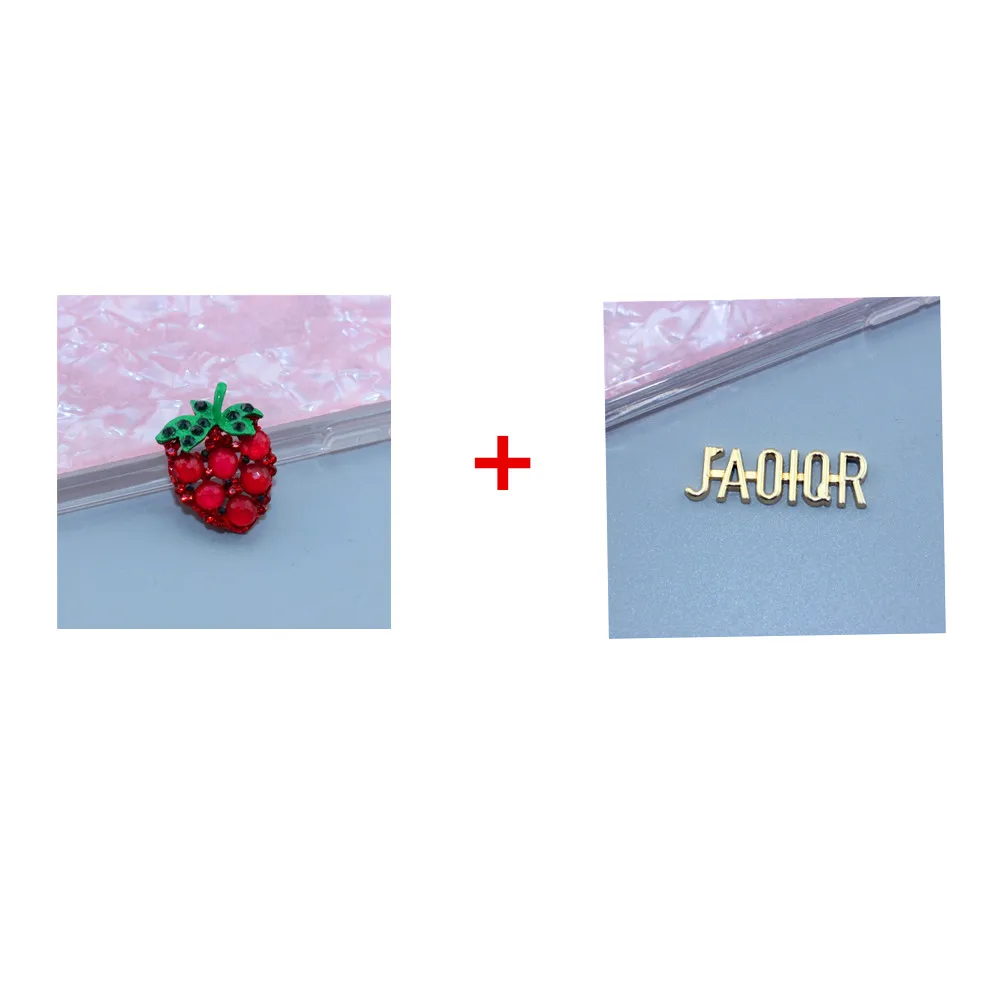 2 DIY Чехол для мобильного телефона, декоративные аксессуары, алмазные ананасы, клубники, наклейки для мобильного телефона - Цвет: 2