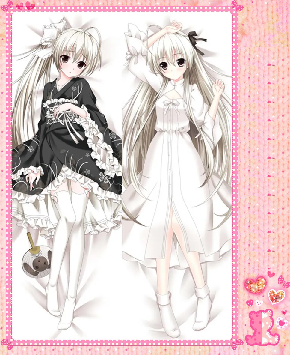 

Anime Cartoon Yosuganosora Double-Sided Bolster Hugging Pillow Case Pillow Cover Pillowcase Peach Skin 2 Way No.8020