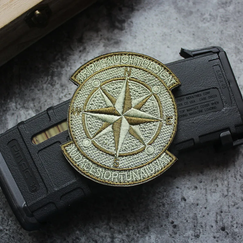 3D Вышивка компасом тактическая повязка на руку волшебные наклейки бейджи