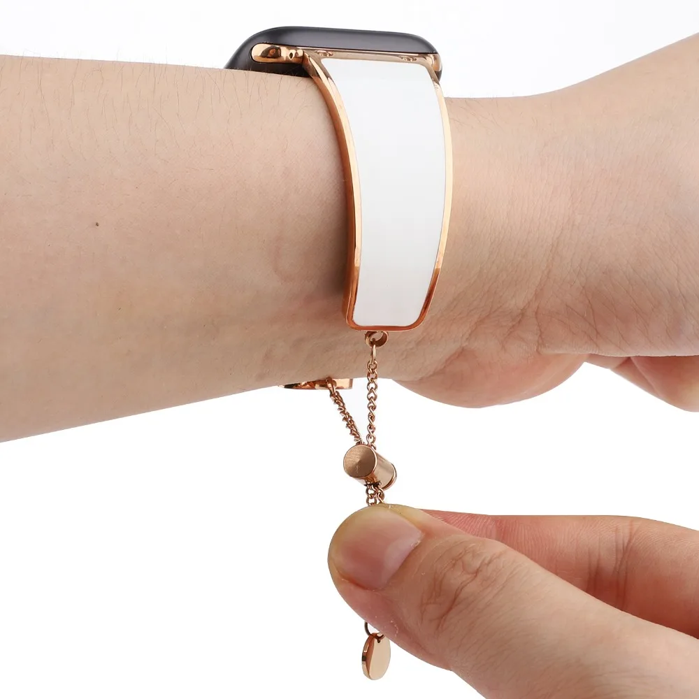 Модный браслет из нержавеющей стали ремешок для Apple Watch группы серии 4 3 2 1 сменный